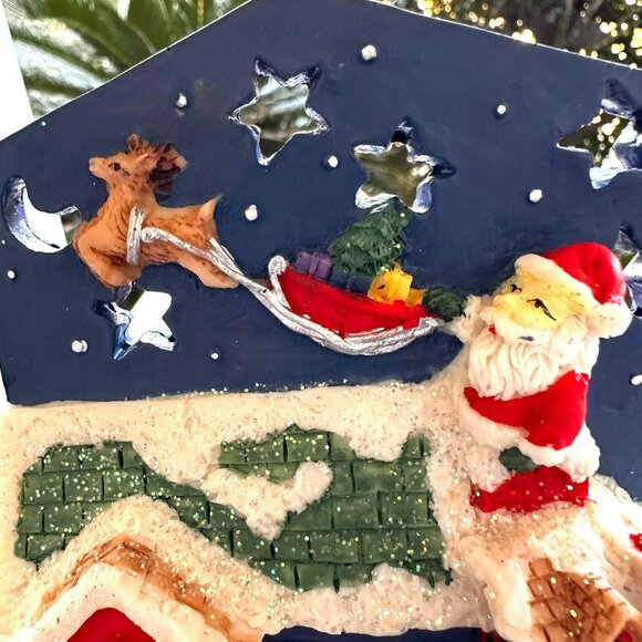 VTG Gift Collection Candle Holder New Christmas Rudolph Reindeer Santa C… - Picture 2 of 11